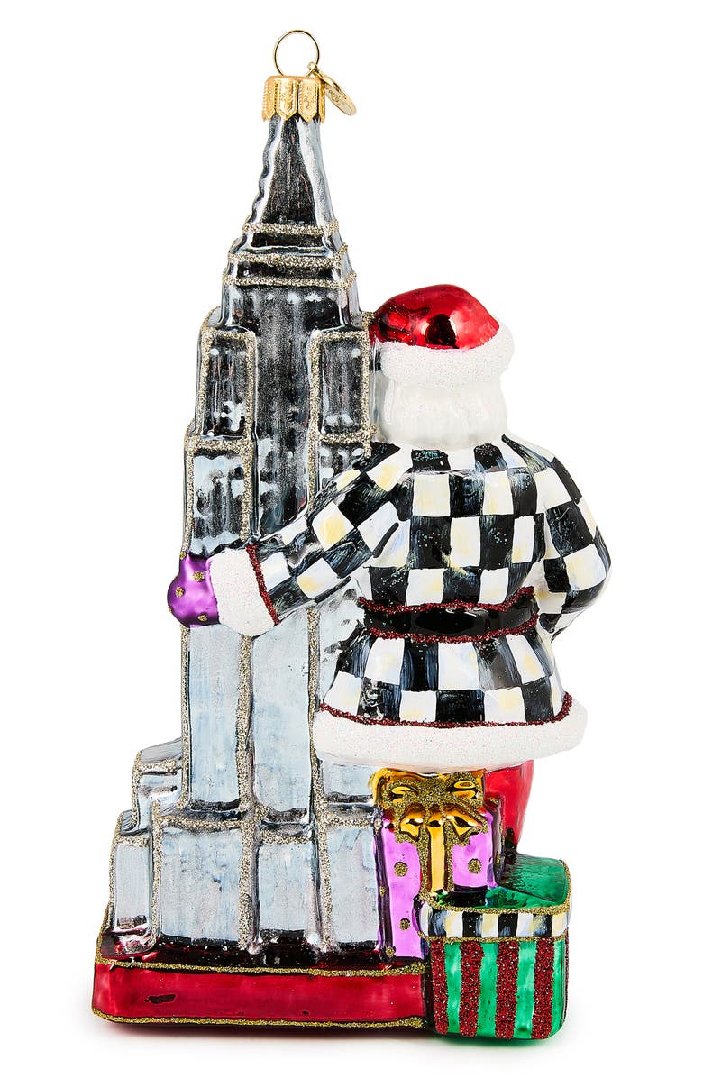 MACKENZIE CHILDS Empire State Building Glass Ornament, Alternate, color, Silver