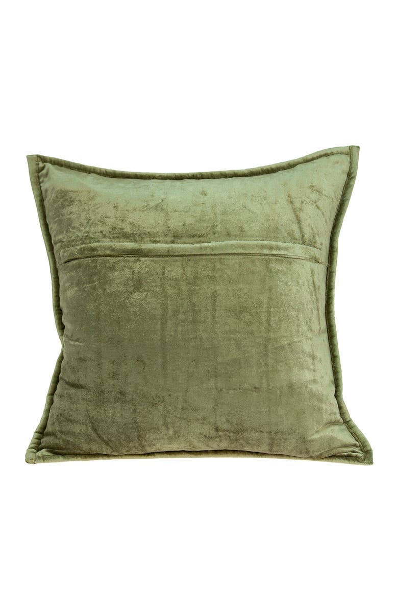 PARKLAND COLLECTION Pilas Transitional Solid Quilted Pillow - 20" x 20" - Olive, Alternate, color,