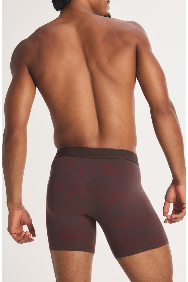 Savage X Cotton Blend Boxer Briefs, Alternate, color, RUSTIQUE PURPLE DRAWN PLAID