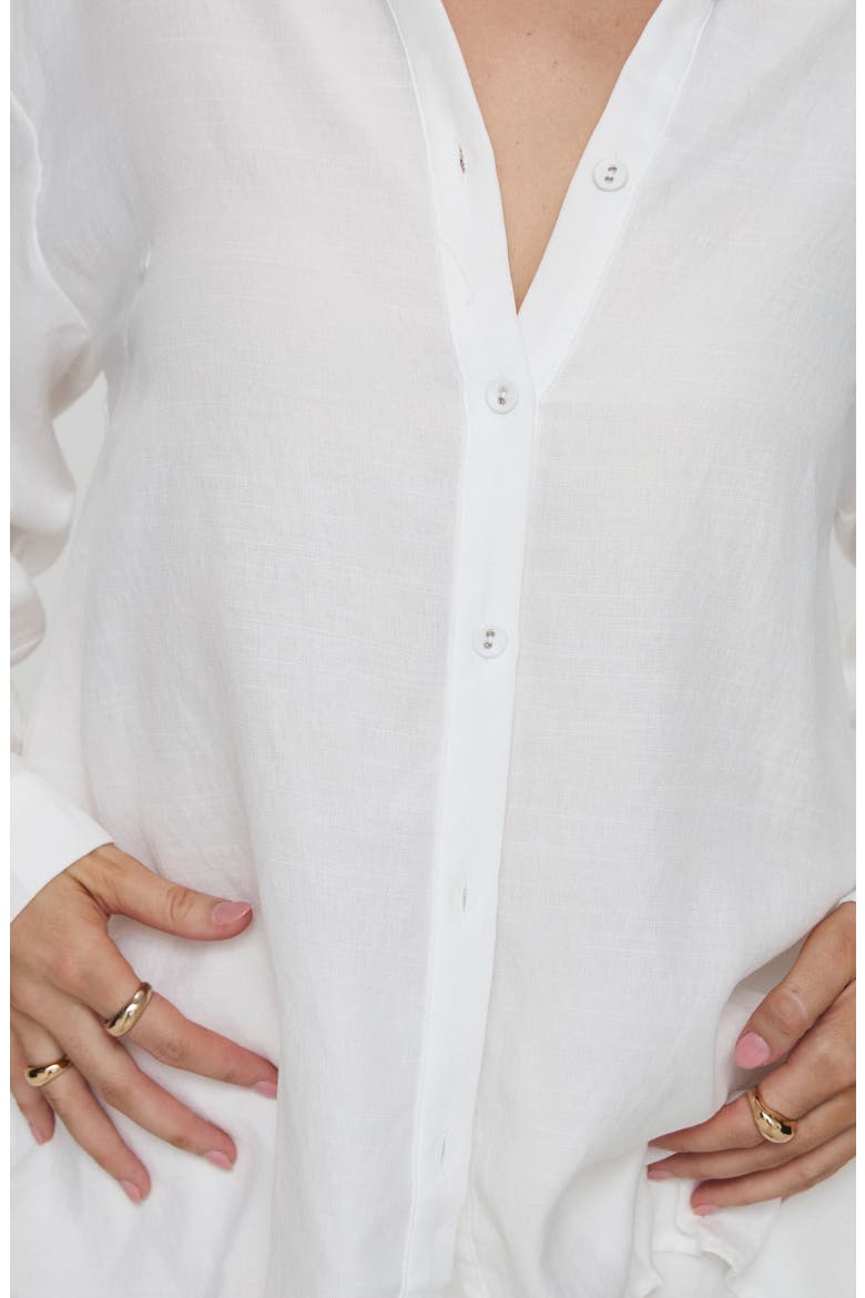 The Chloe Button-Up Top & Shorts Set, Alternate, color, WHITE