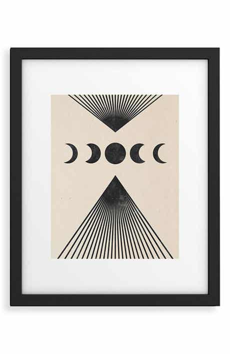 Deny Designs 'Moon Phases' by Emanuela Carratoni Framed Wall Art