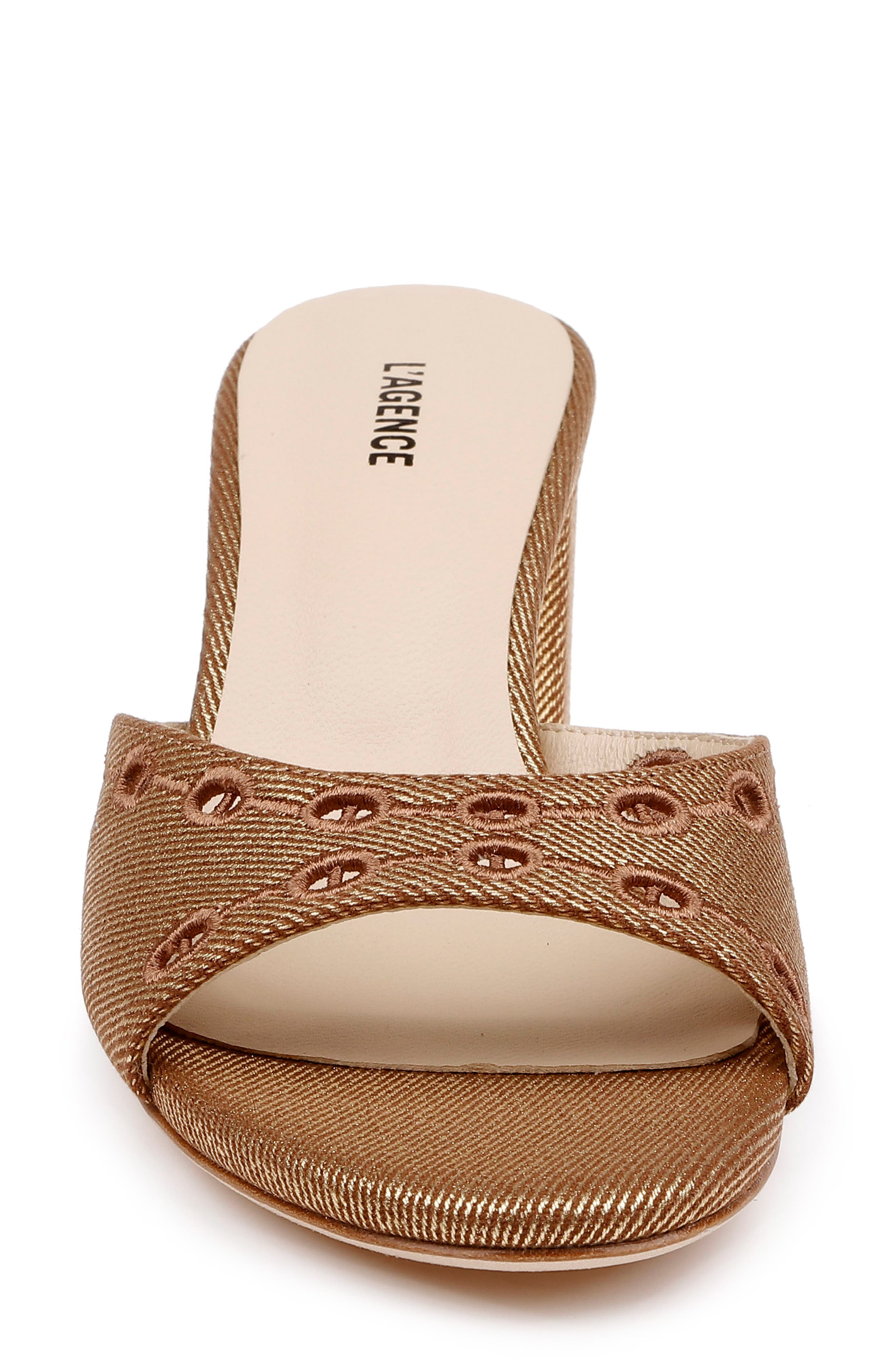 Camille II Block Heel Sandal, Alternate, color, GOLD METALLIC