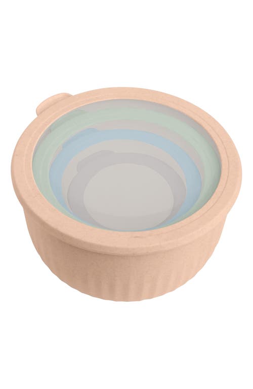 Core Home 8-piece Wheat Fiber Round Bowl Set In Pink