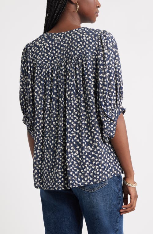 Treasure & Bond Raglan Sleeve Button-up Shirt In Blue