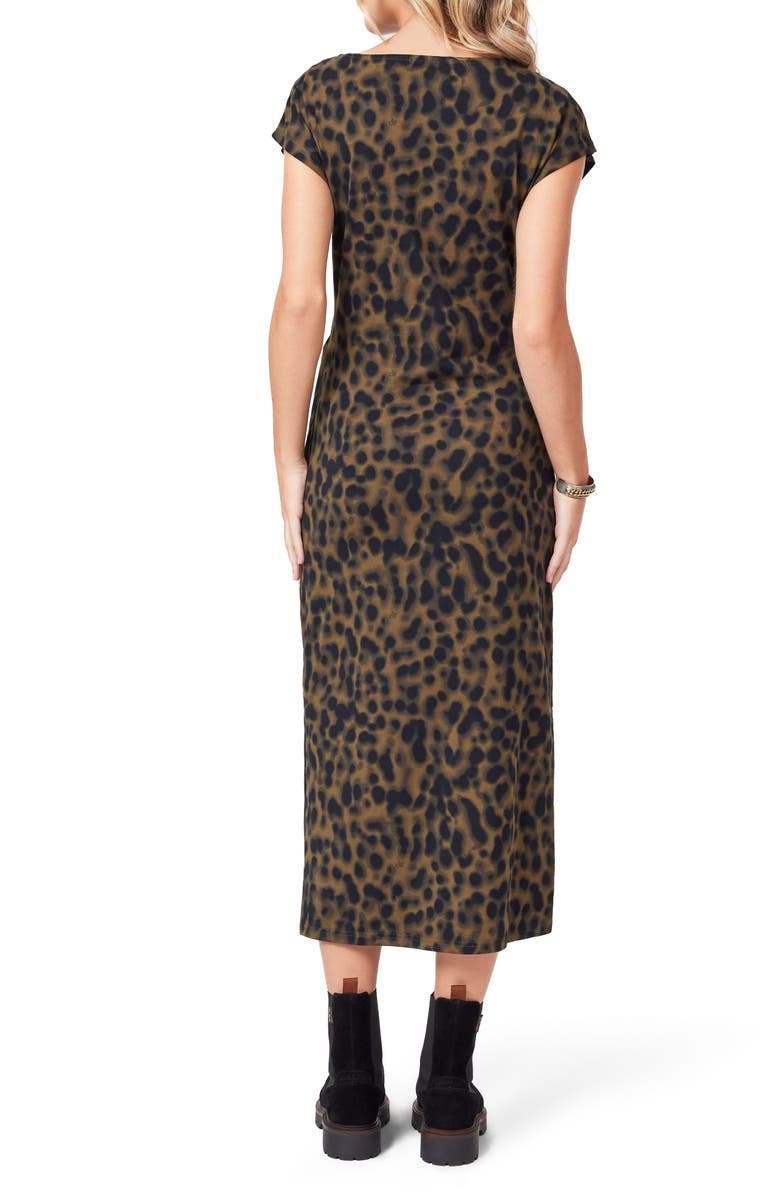 Scotch & Soda Cap Sleeve Midi Dress, Alternate, color, Military Olive Anima