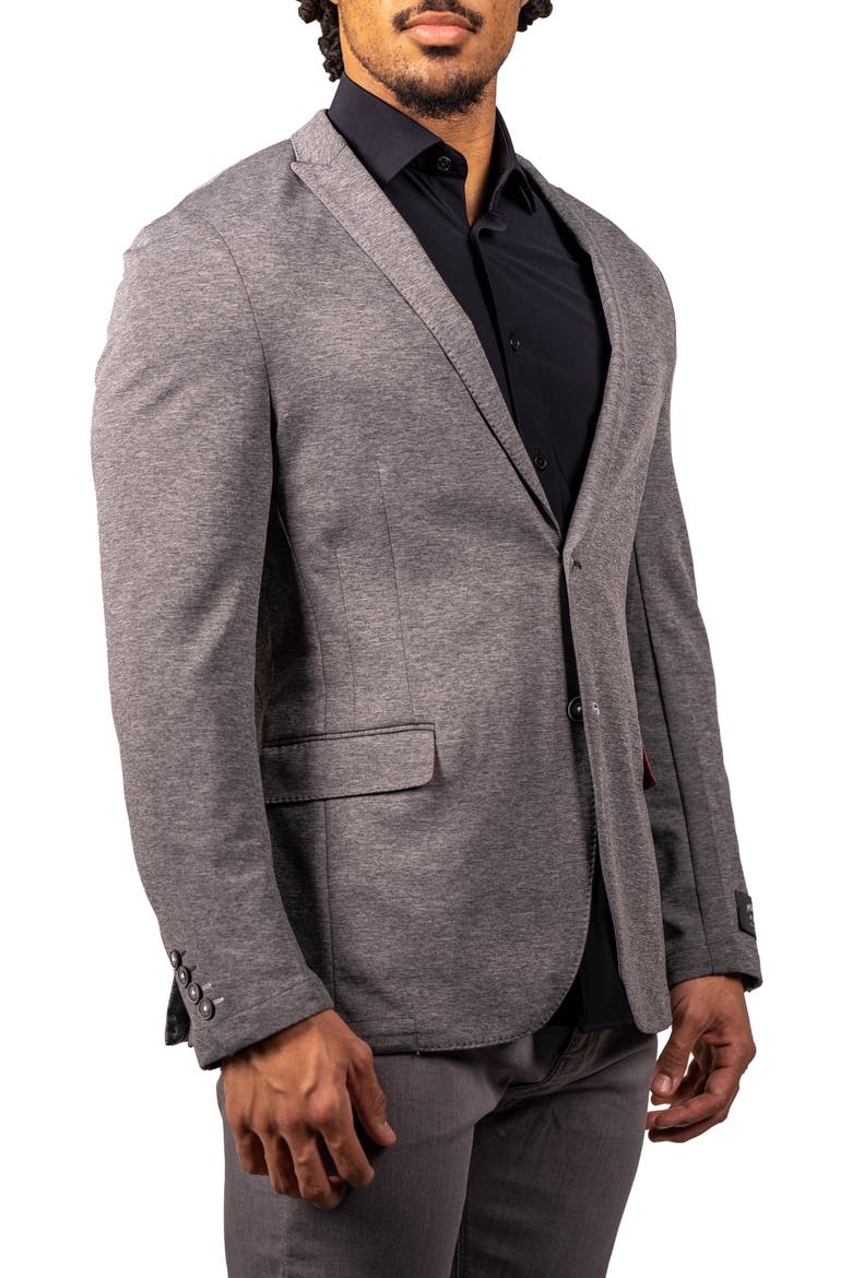 Stretch Grey Unconstructed Blazer, Alternate, color, GREY