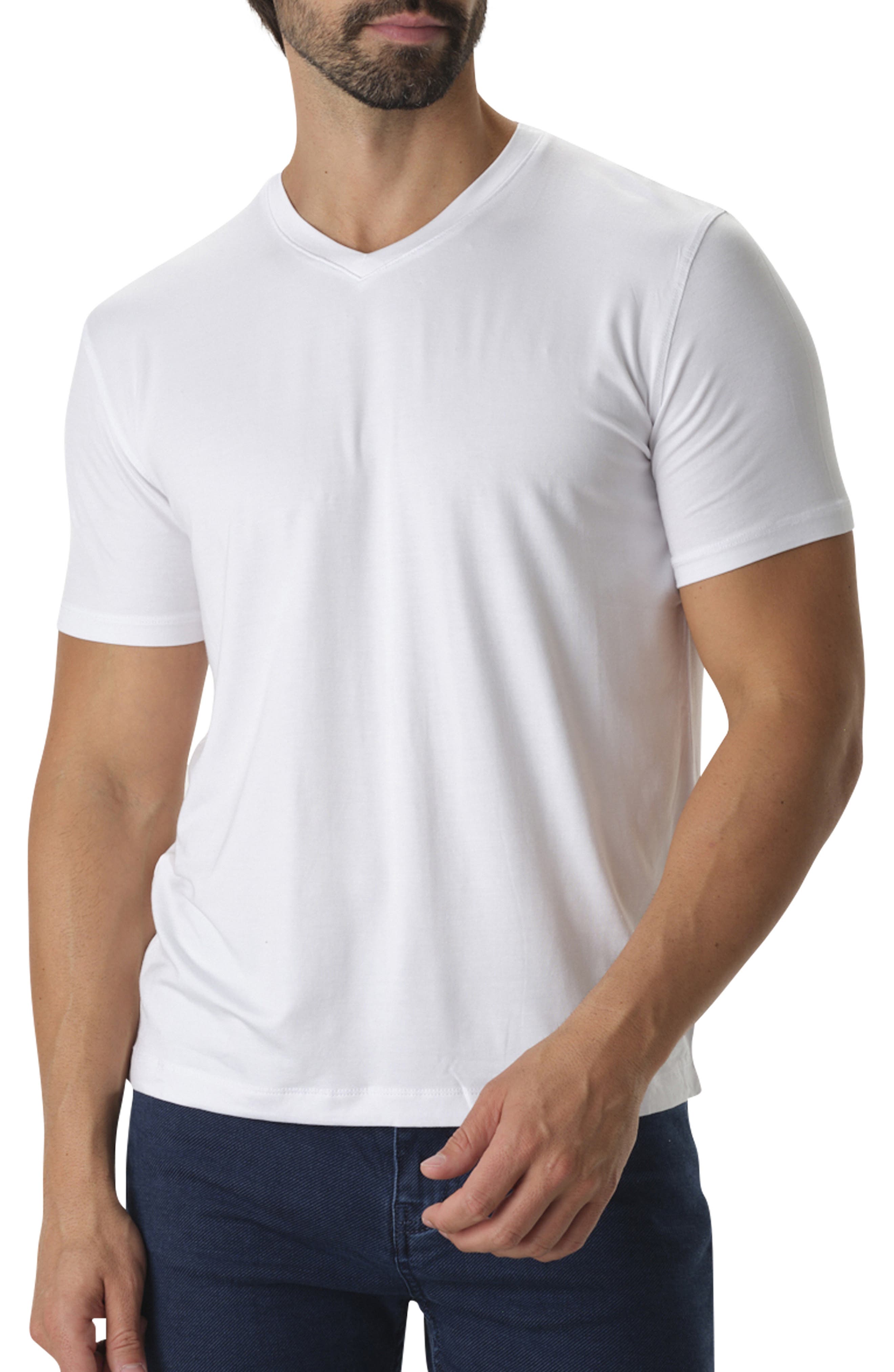 STUDIO GARNET LOS ANGELES V-Neck Stretch Modal T-Shirt