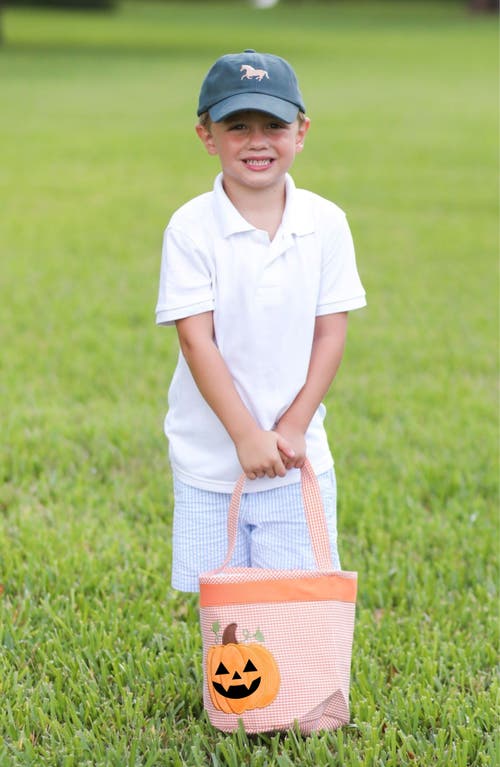 Bits & Bows Jack-o-lantern Halloween Pumpkin Tote In Orange
