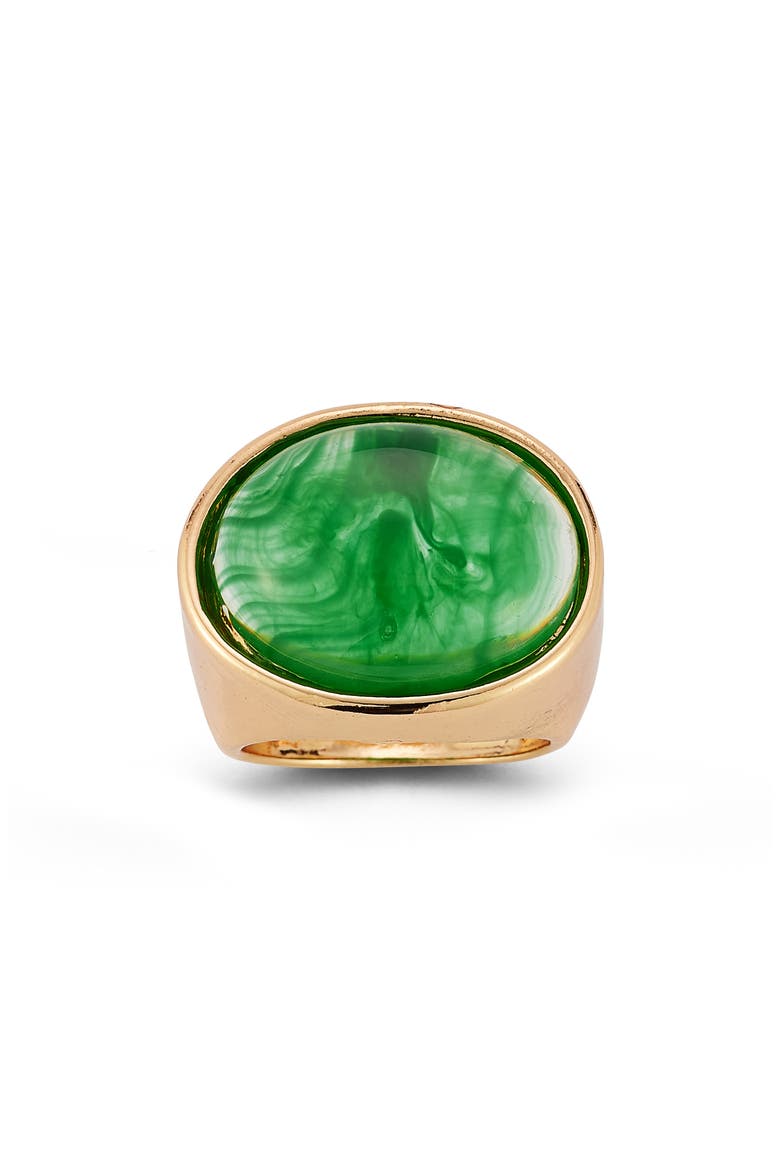 Resin Statement Ring, Main, color, GOLD