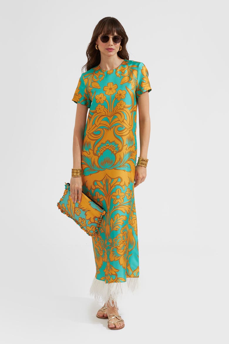Swing With Feathers Va-Va Placée Turquoise, Main, color, Va-Va Placée Turquoise