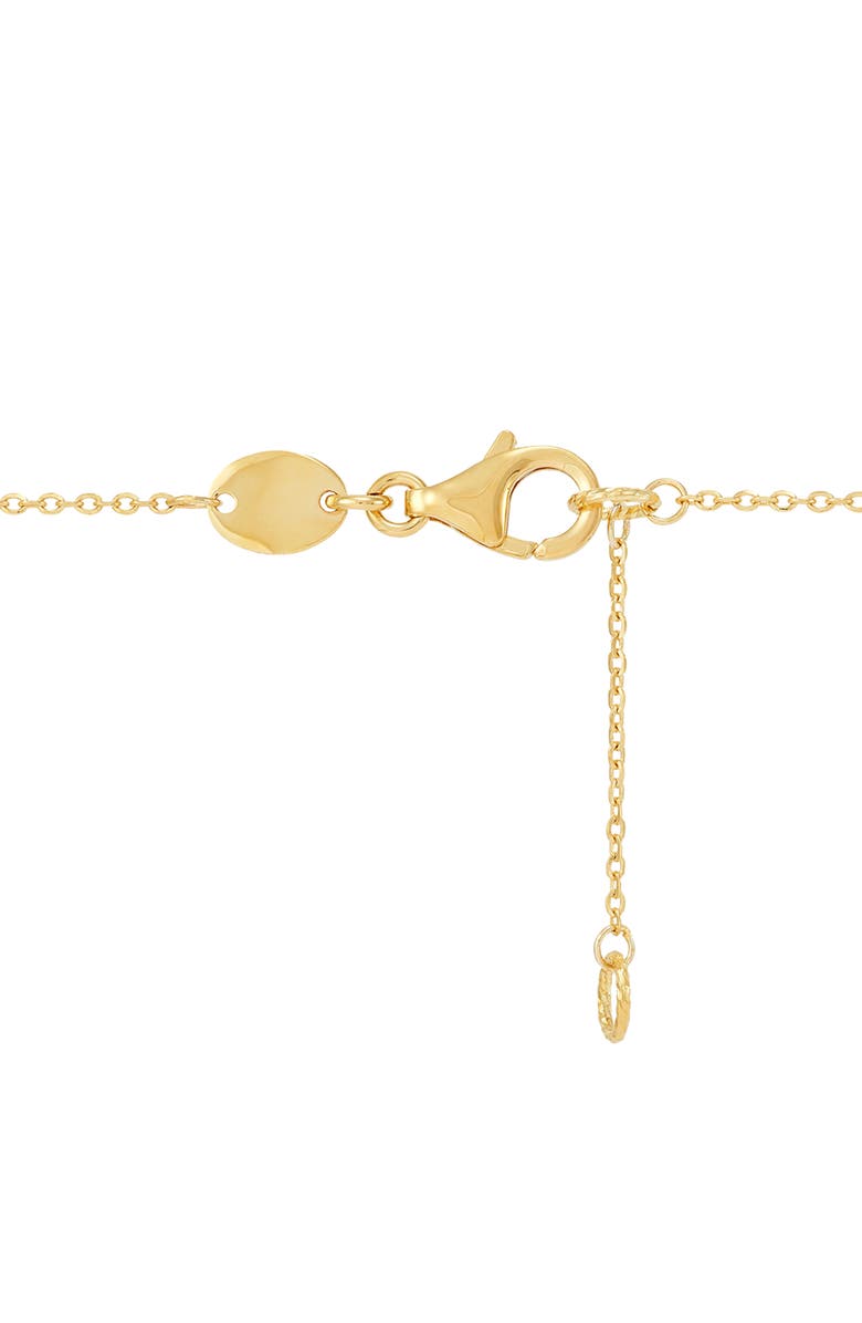 Frankie & Zoe Paper Clip Station Chain Necklace, Alternate, color, Yellow Gold