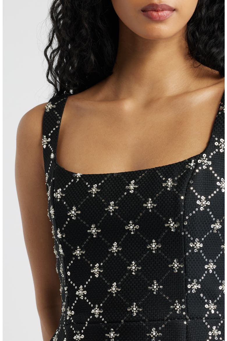 Sofia Sequin Cocktail Dress, Alternate, color, BLACK