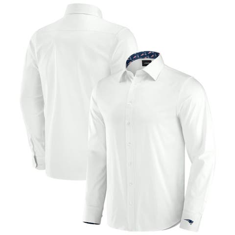 Men's J. Palmer White New England Patriots Man-In-Motion Long Sleeve Button-Up Dress Shirt