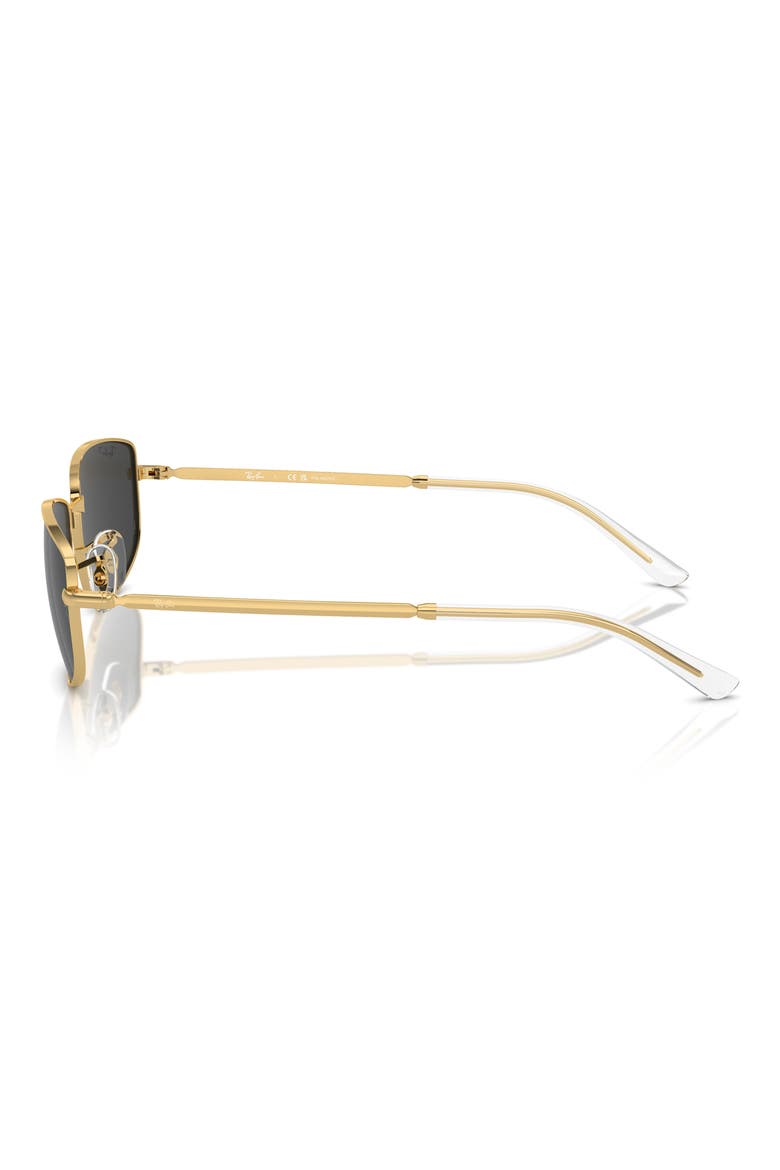 59mm Polarized Oval Sunglasses, Alternate, color, GOLD FLASH