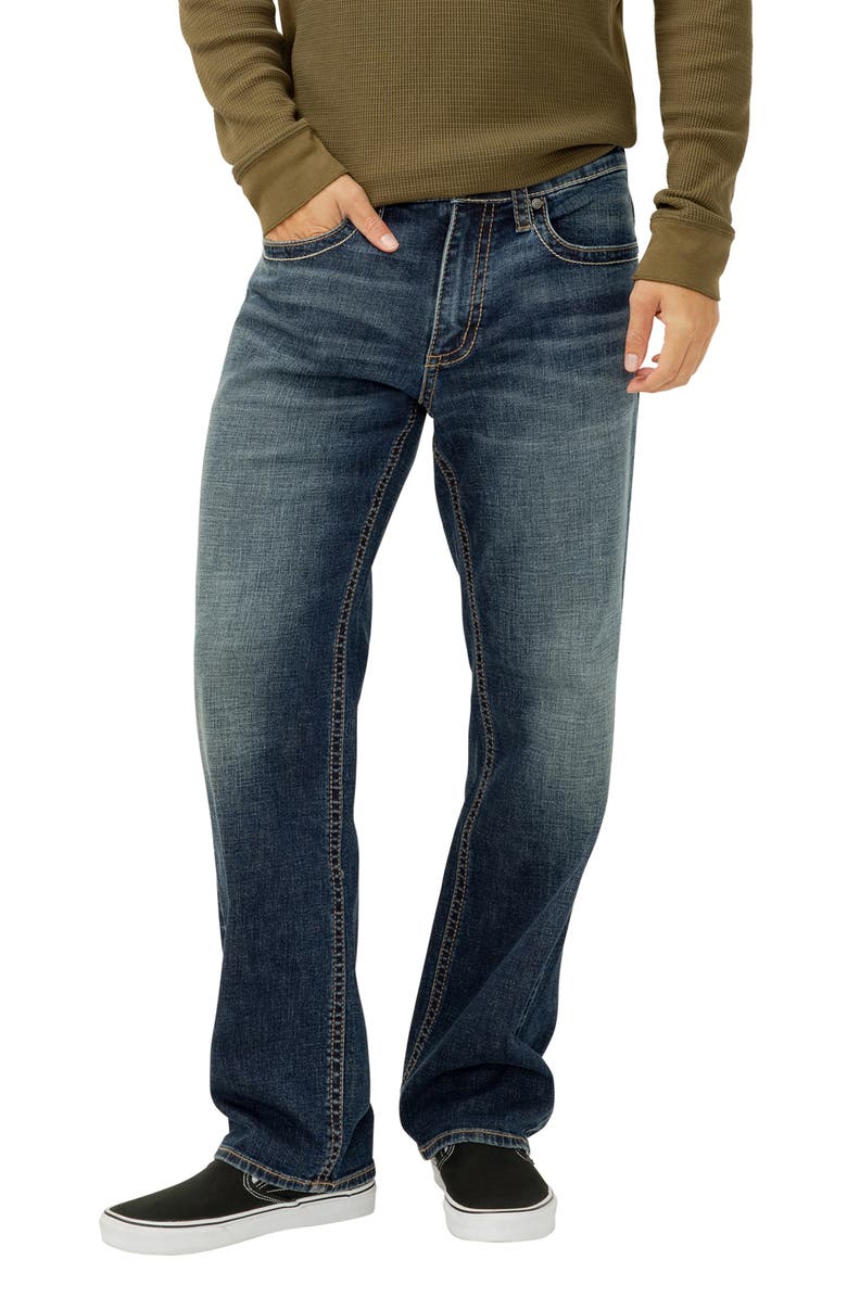 Silver Jeans Co. Gordie Relaxed Straight Leg Jeans, Main, color, 