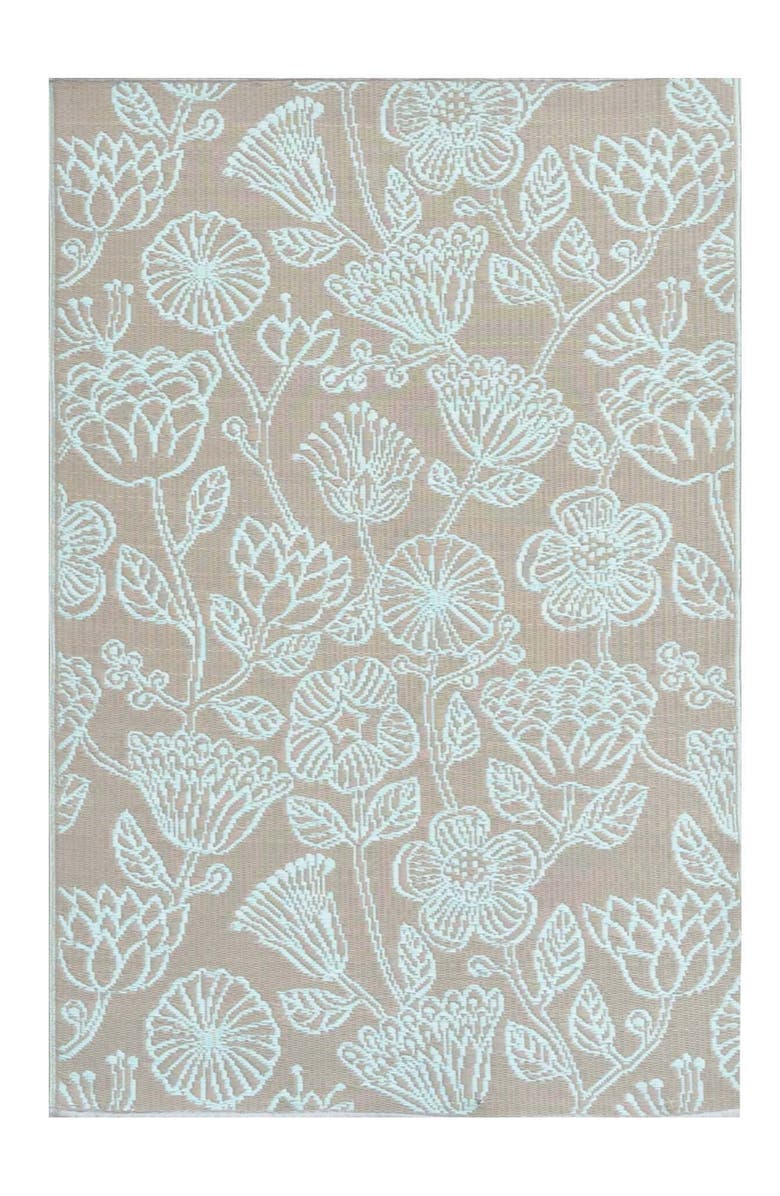 Mad Mats Line Flower Cool Aqua, Main, color, Aqua And Grey