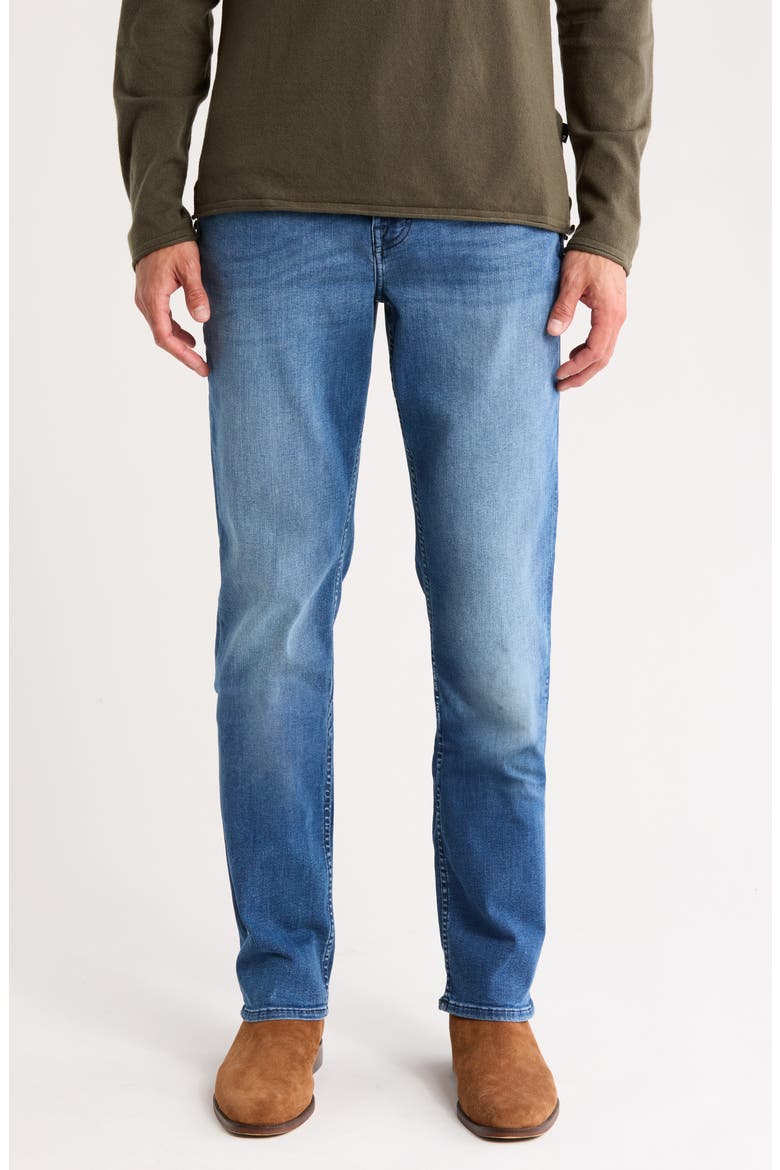 Squiggle Stretch Straight Leg Jeans, Main, color, BERNA