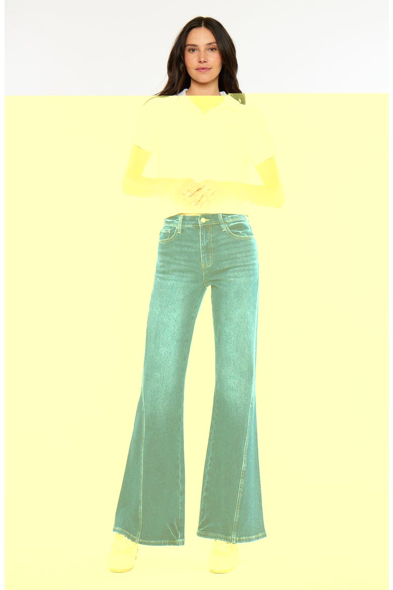 Ava Essentials High Rise Flare Jeans, Alternate, color, Dark Wash