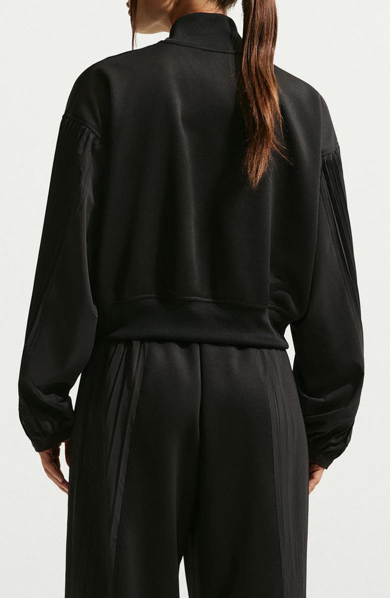 Nike Sportswear Pleated Sleeve Bomber Jacket, Alternate, color, Black/ Sail