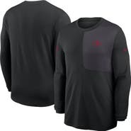 Nike Men's Nike Black San Francisco 49ers Sideline Coach UV Performance Long Sleeve T-Shirt