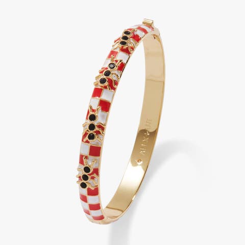 Picnic Blanket Hinge Bangle with Ants