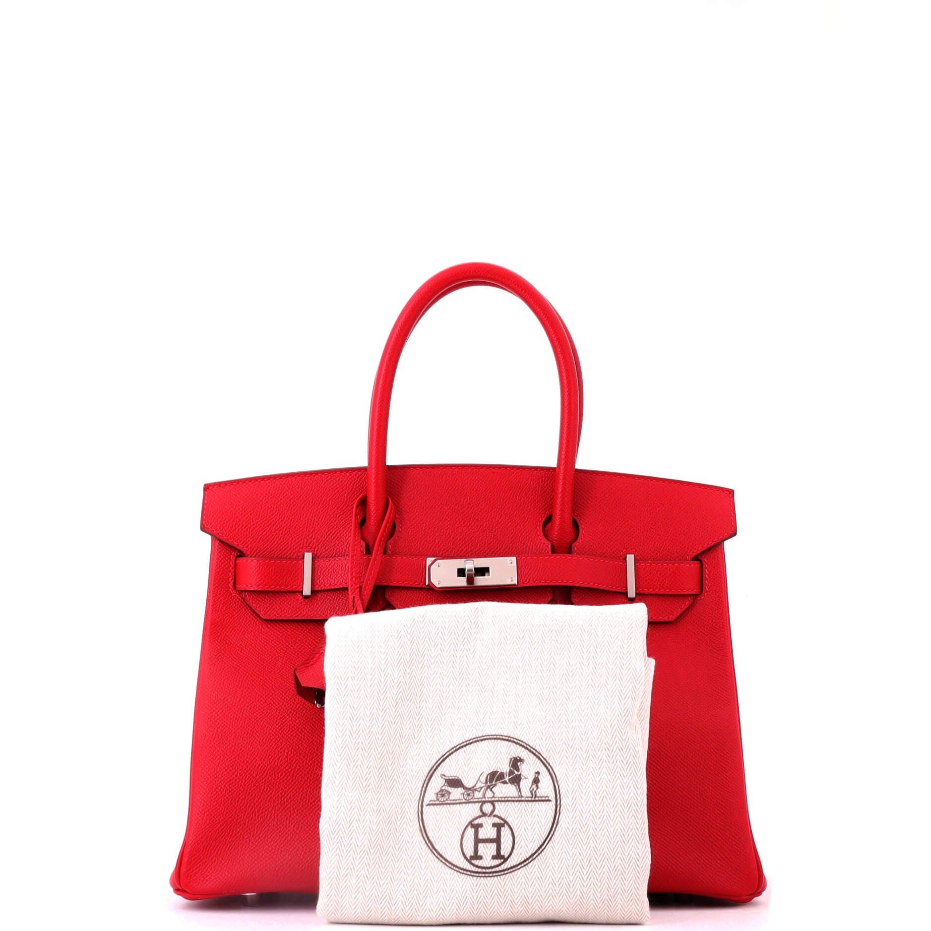 Pre-Owned Hermes Birkin Handbag Red Epsom with Palladium Hardware 30, Alternate, color, Rouge Vif