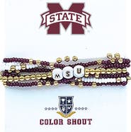 Color Shout Mississippi State Lucky 7 Bracelet Set