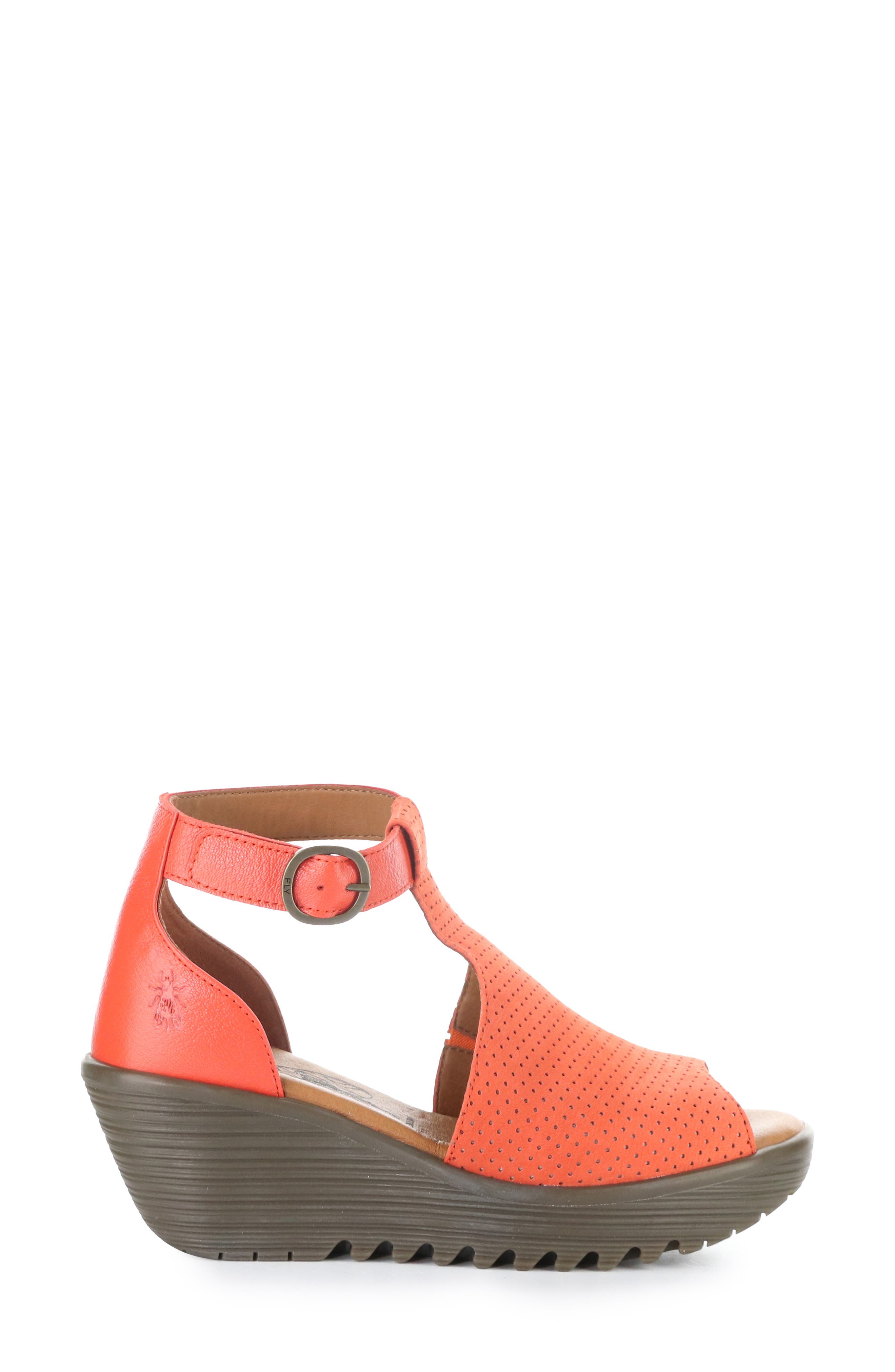 Lemo Ankle Strap Platform Wedge Sandal, Alternate, color, DEVIL RED