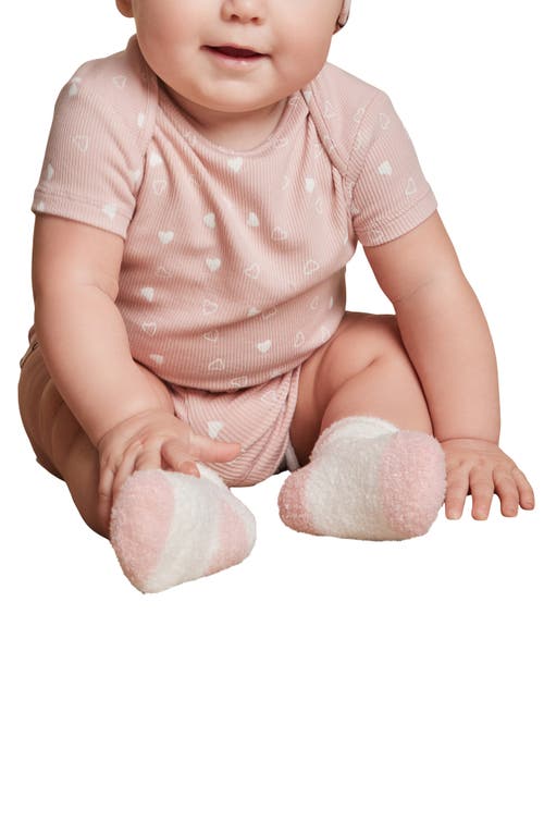 Barefoot Dreams Ultra Soft Rib Beanie, Romper & Shorts Set In Dusty Rose-pearl