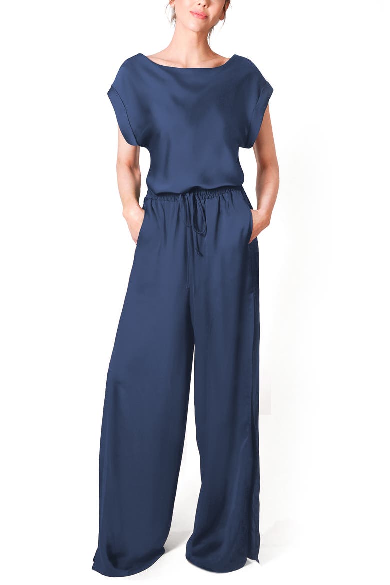 LIGHT CODES Wide Leg Pants, Alternate, color, SAPPHIRE