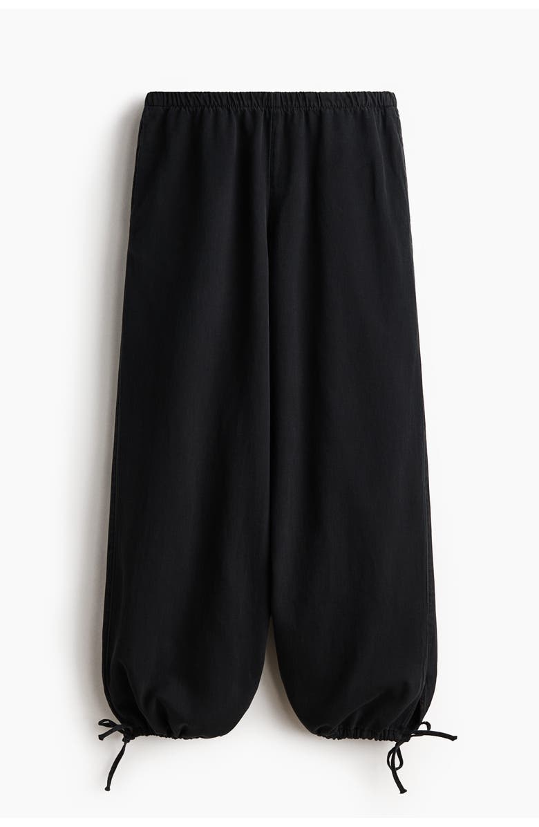 H&M Balloon-leg Denim Trousers, Main, color, Black