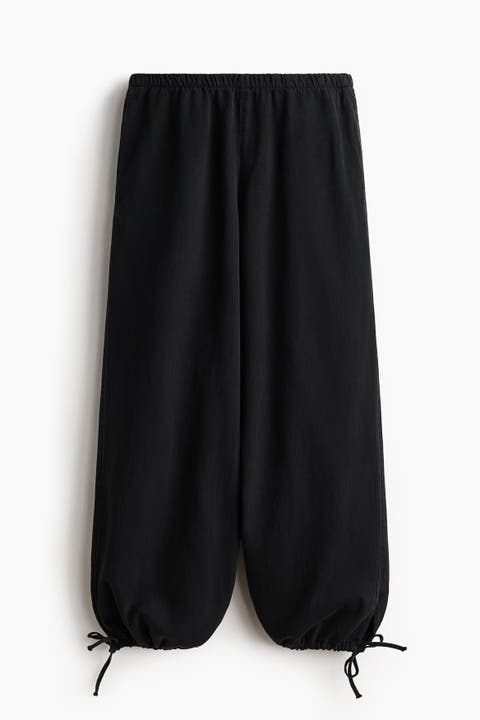 Balloon-leg Denim Trousers