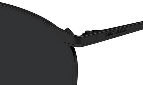 Saint Laurent Sl 796 Vincent 57mm Pilot Sunglasses In Black