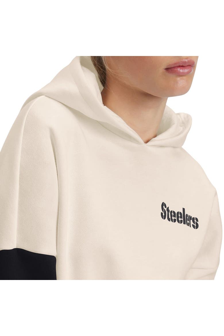 Women's Tommy Hilfiger Cream/Black Pittsburgh Steelers Harriet Pullover Hoodie, Alternate, color, Cream