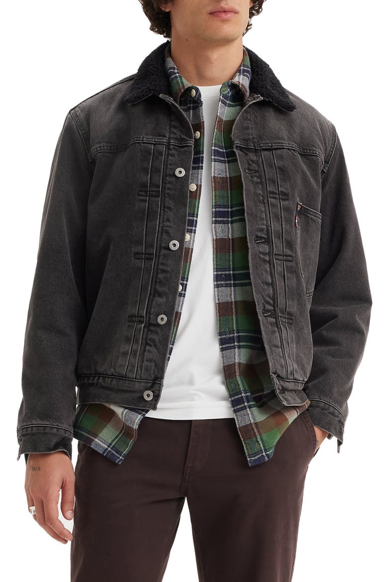 Type I Fleece Collar Trucker Jacket, Main, color, MOTHERSHIP LINED