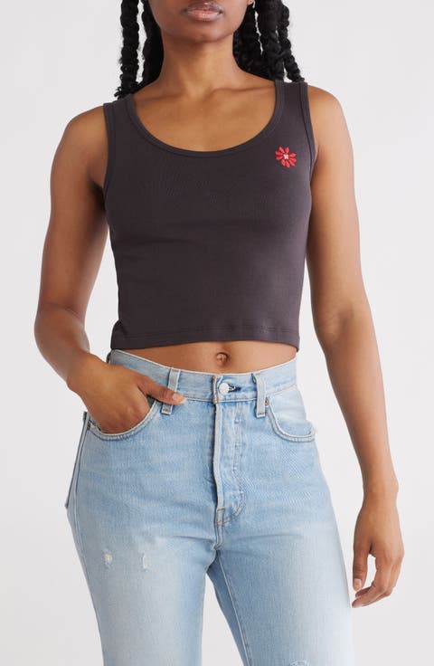 Roasted Scoop Neck Crop Tank