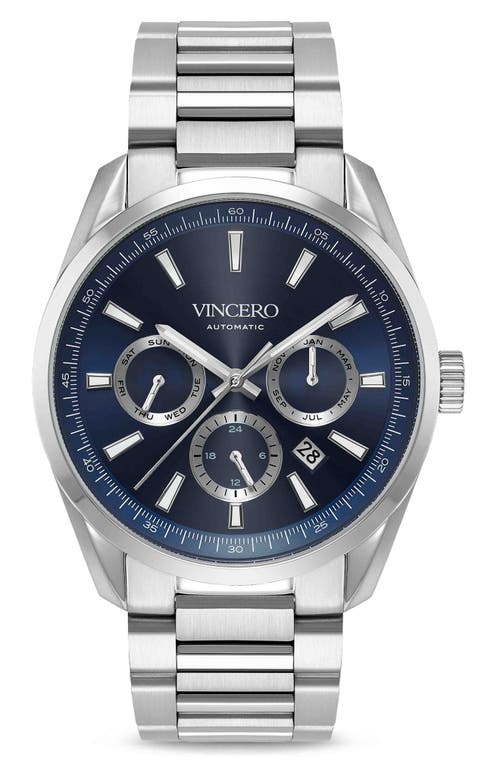 Vincero The Reserve Automatic Bracelet Watch, 41mm in Blue Silver at Nordstrom