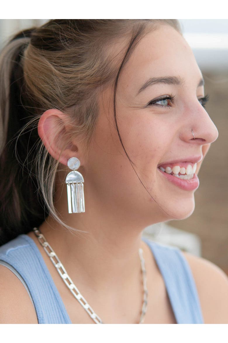 Rainy Day Earrings, Alternate, color, Silver