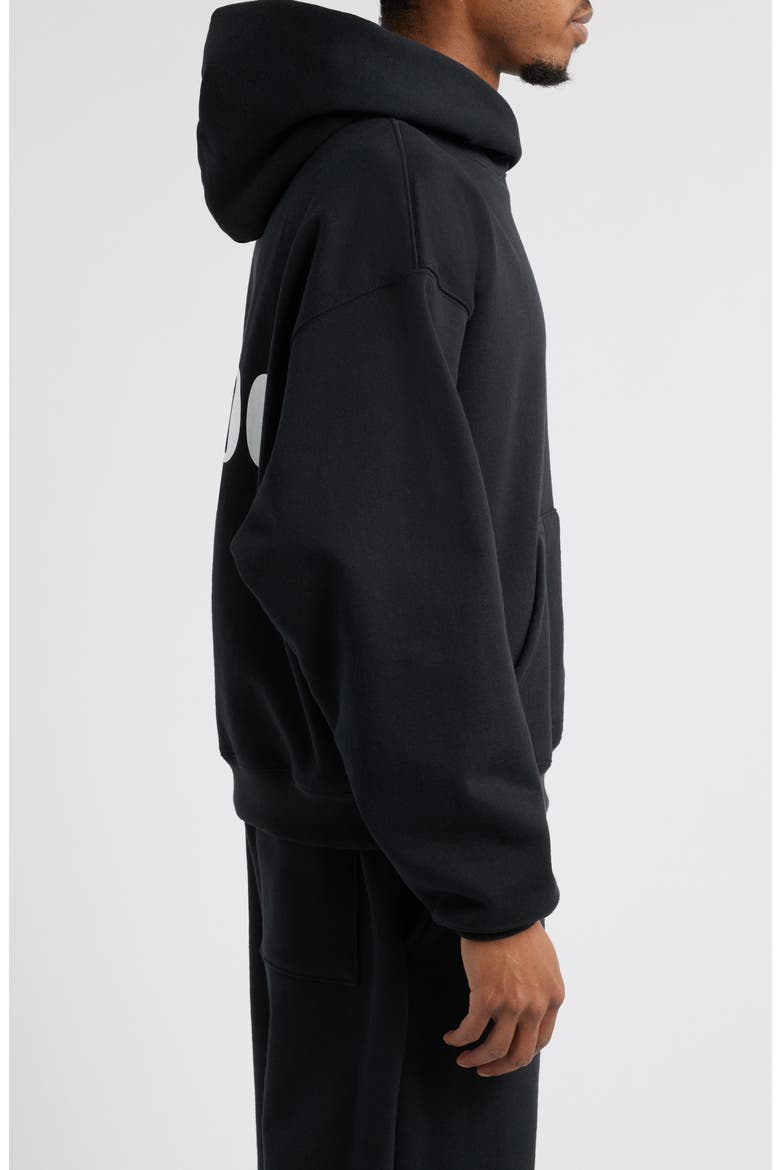 Trademark Logo Heavyweight Hoodie, Alternate, color, COAL
