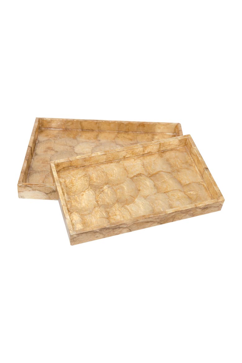 Marquesa Pearlized Trays, Set of 2, Main, color, Brown
