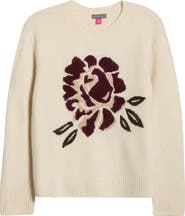 Vince Camuto Rose Jacquard Sweater