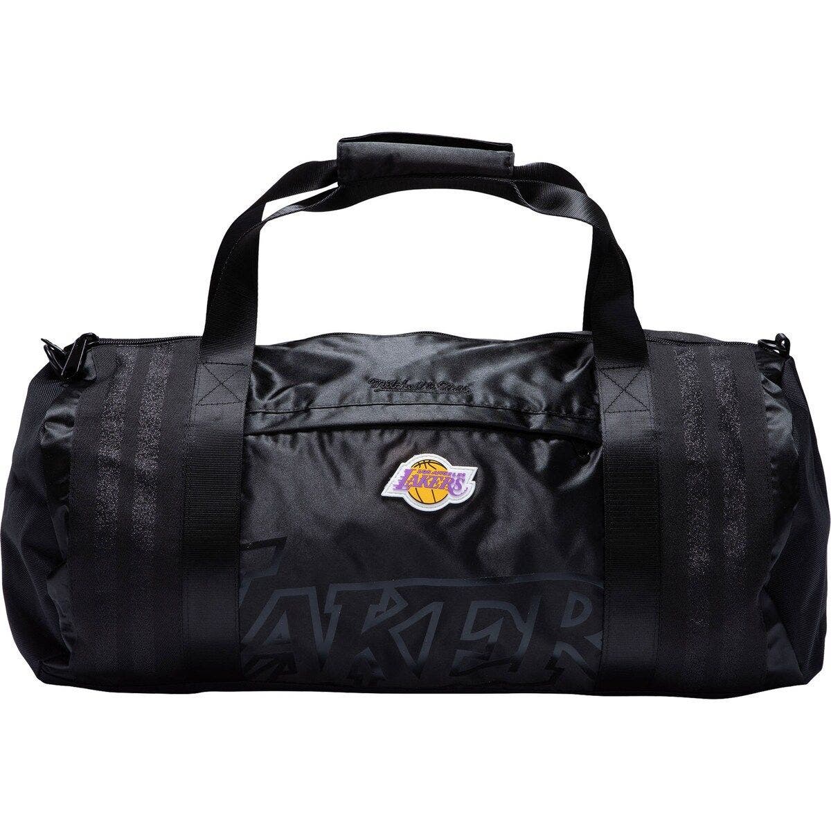 Mitchell & Ness Los Angeles Lakers Hardwood Classics Satin Duffel Bag, Main, color, 