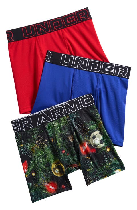Kids' Assorted 3-Pack UA Performance Tech™ Boxer Briefs (Big Kid)