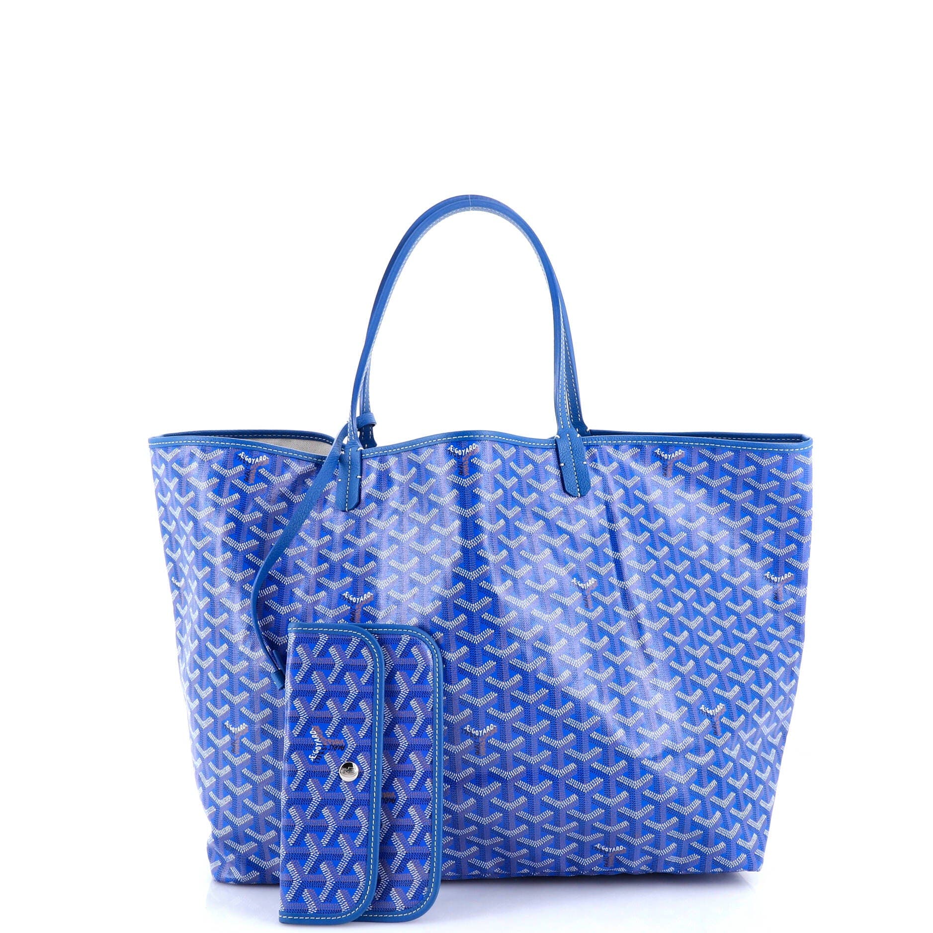 Pre-Owned Goyard Saint Louis Tote Coated Canvas GM, Alternate, color, Blue