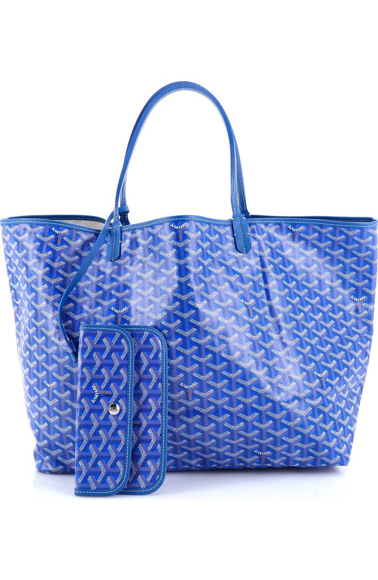 Pre-Owned Goyard Saint Louis Tote Coated Canvas GM, Alternate, color, Blue