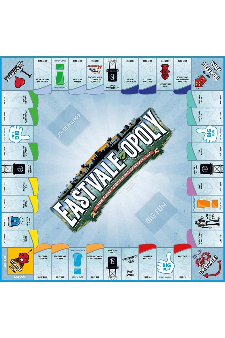 Eastvale Opoly Board Game, Alternate, color, Multicolored