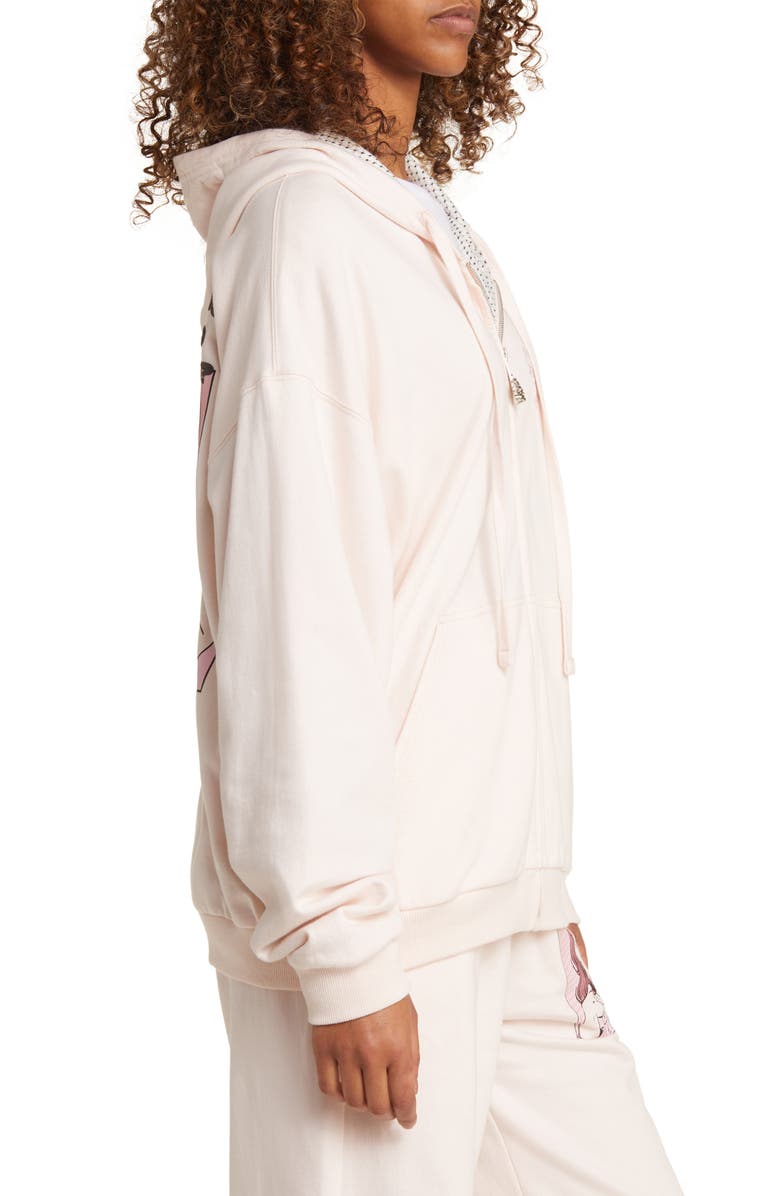 BOYS LIE Without Him Zip Graphic Hoodie, Alternate, color, 