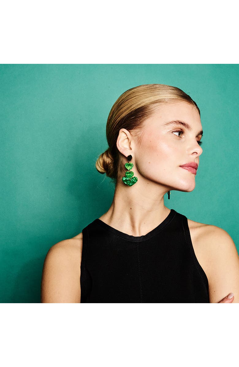 Toolally Heart Drop Earrings - Grass Green, Alternate, color, Grass Green