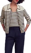 Boden Liz Stripe Collar Cardigan