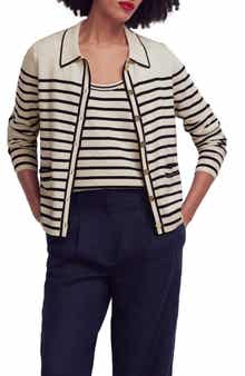 Liz Stripe Collar Cardigan